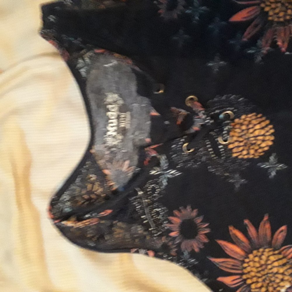 navy blue sunflower sun dress